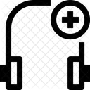 Fone De Ouvido Adicionar Musica Ícone