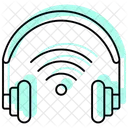 Fones De Ouvido Sem Fio Cor Sombra Icone Thinline Ícone