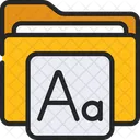 Alphabet Folder Font Text Icon