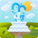 Fonte Caneta Agua Ícone