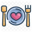 Food Dinner Heart Icon