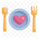 Food Dinner Heart Icon