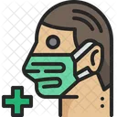 Medical Mask Pollution Head Icon