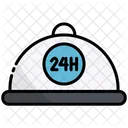 Food 24 Hours 24 Hours Service Icon