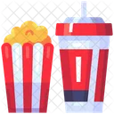 Food And Drink Popcorn Cola Icon