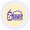 Food And Drink Color Circle Icon Icon