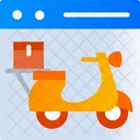 Food Application Online Order Scooter Icon