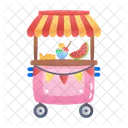 Dessert Cart Food Cart Food Kiosk Icon