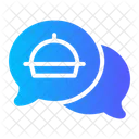 Food Chatting Restaurant Support Chat Order By Chat Icon