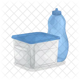 Food container and water bottle  Icon