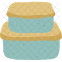 Food Containers Zero Waste Think Green Icon