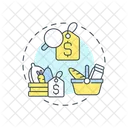 Cost Of Living Food Cost Household Budget Icon