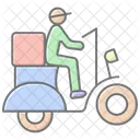 Food Delivery Lineal Color Icon Icon