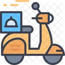Food Delivery Motorcycle Motorbike Icon