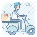 음식배달 배달용자전거 배달자동차 아이콘