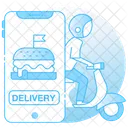 Food Delivery Delivery Bike Delivery Scooter Icon