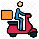 Motorbike Motorbike Food Delivery Icon