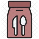 Food Delivery Spoon Paperbag Icon