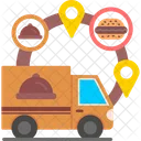 Food Delivery Car Catering Icon