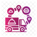 Food Delivery Car Catering Icon