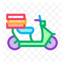Food Delivery Motorcycle Icon
