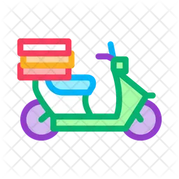 Food Delivery Bike  Icon