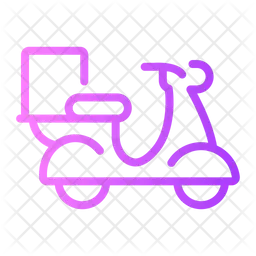 Food Delivery Bike  Icon