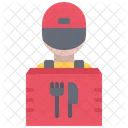 Food delivery boy  Icon