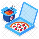 Food Delivery Pizza Box Noodles Box Icon