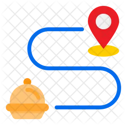 Food Delivery Route  Icon