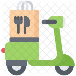 Food delivery scooter  Icon