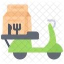 Food Delivery Scooter  Icon