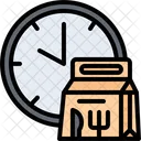 Food Delivery Time Parcel Time Delivery Time Icon