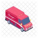 Food Delivery Truck Fast Service Mobile Kitchen Icon