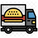 음식 배달 트럭 배달 트럭 음식 트럭 아이콘