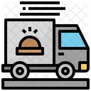 음식 배달 트럭  아이콘