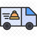 음식 배달 트럭 음식 차량 자동차 아이콘