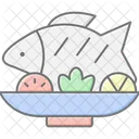 Food Dish Lineal Color Icon Icon