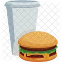 Hamburguer De Comida Feliz Novo Icon