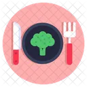 Food Plate Fork Icon