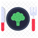 Food Plate Fork Icon