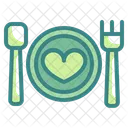 Food Dinner Heart Icon