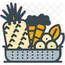 Raw Food Basket Icon