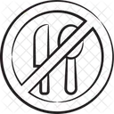 No Food Forbidden Prohibited Icon