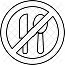 No Food Forbidden Prohibited Icon