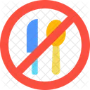 No Food Forbidden Prohibited Icon