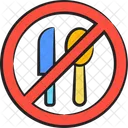 No Food Forbidden Prohibited Icon