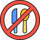 No Food Forbidden Prohibited Icon