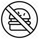 Not Allowed Block Burger Icon