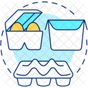 Food package and egg cartons  Icon